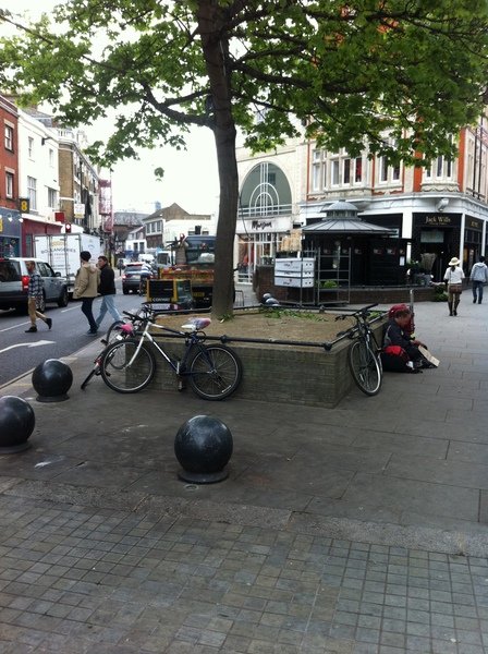 The photo for Richmond town centre - more cycle parking needed.